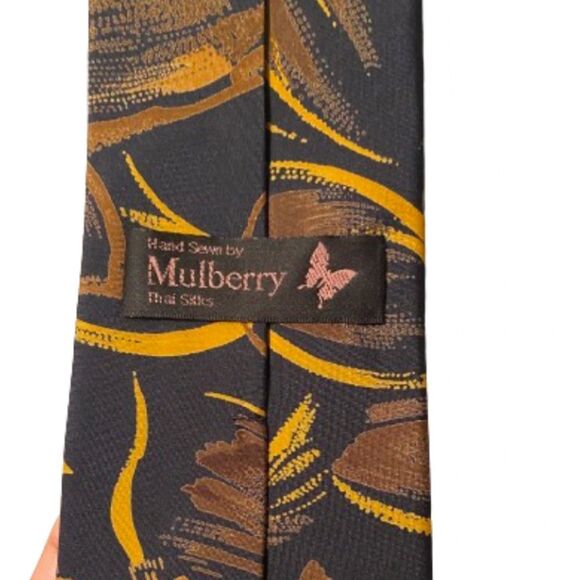 Lot of 5 Luxury Men’s Neck Ties- Christian Dior, Oscar dela Renta, Mulberry - Picture 7 of 11